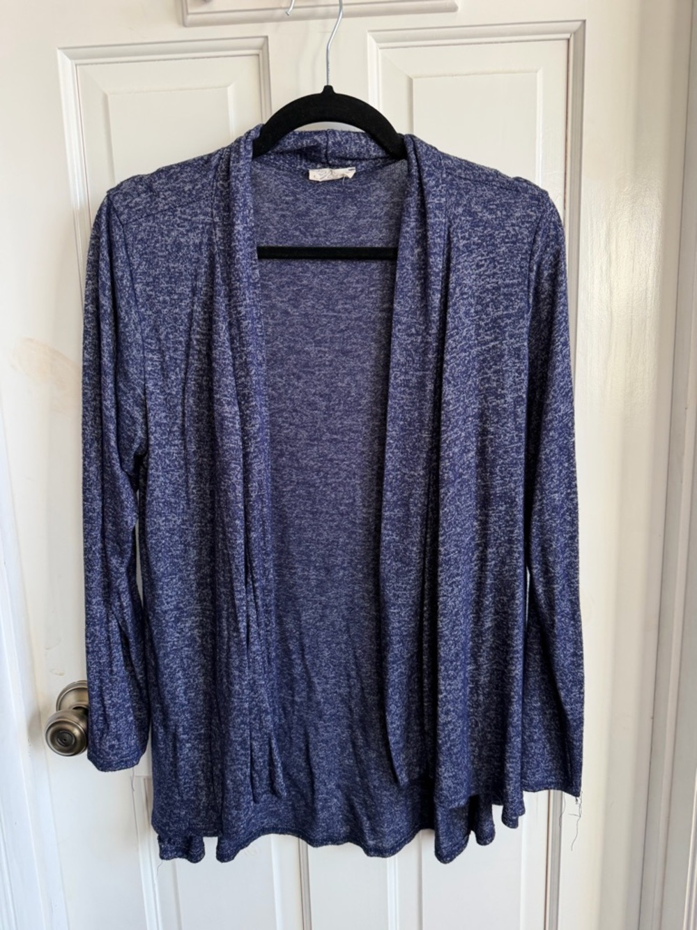 Prospect Boulevard Heathered Navy Open-Front Cardigan